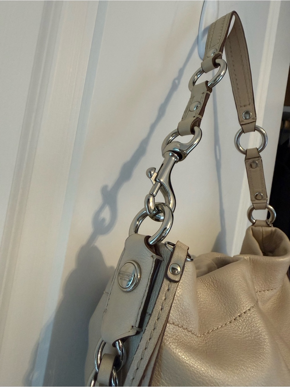 Coach Carly Leather Hobo Shoulder Bag Y2K - Picture 8 of 10